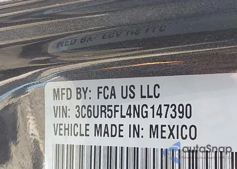 2022 Ram 2500 Laramie 4X4 6'4 Box из США, поврежденный, VIN 3C6UR5FL4NG147390